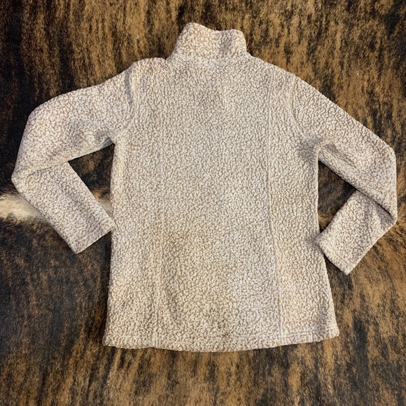 Jason Maxwell size Small brown and off white zip up hoodie with front pockets. - Picture 9 of 10